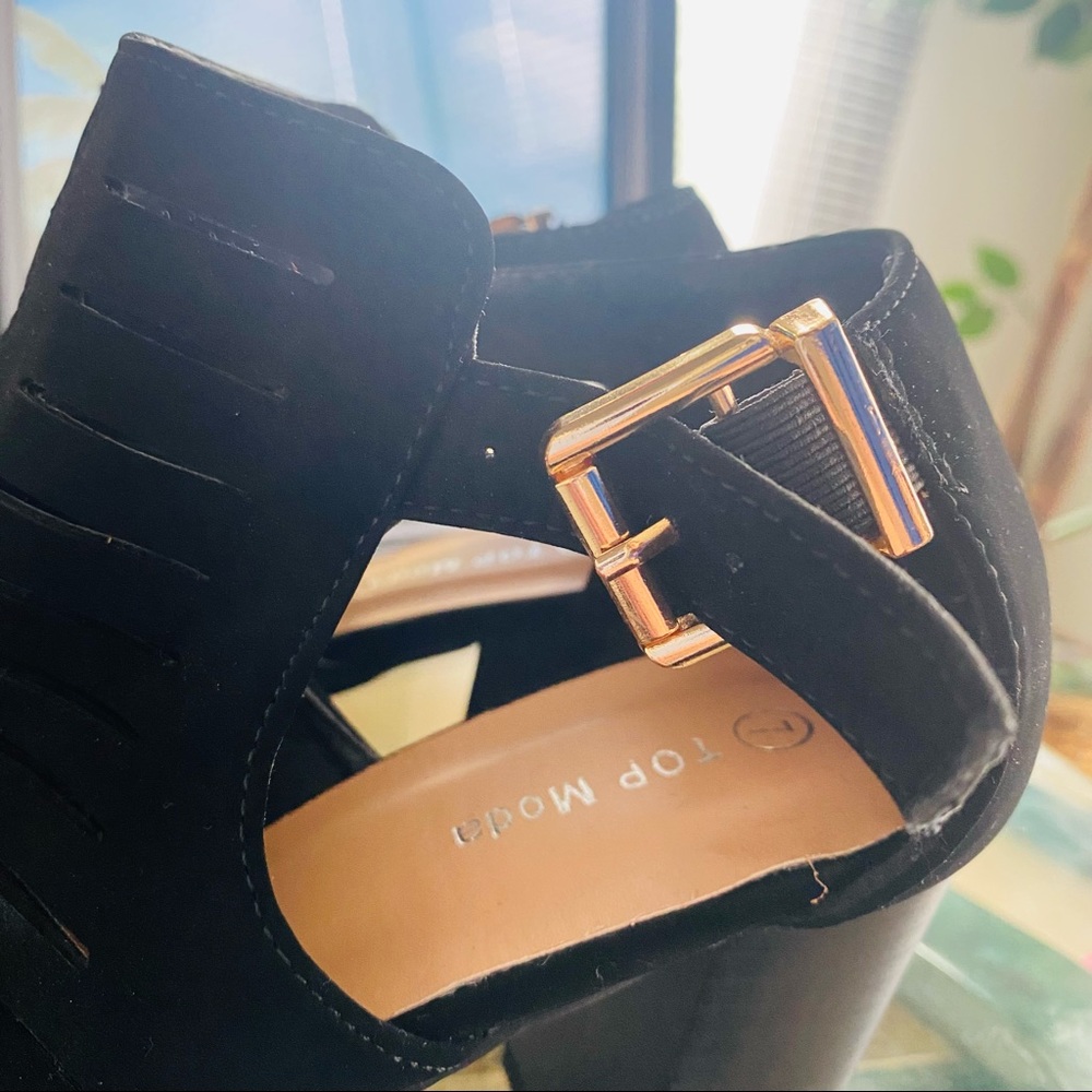 Caged Block Heel Sandals - Picture 8 of 16